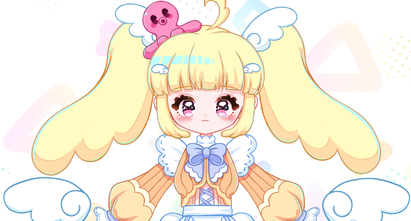 Vtuber ゆゆはらちゃんキャラクターデザイン、Live2dのパーツ分け 